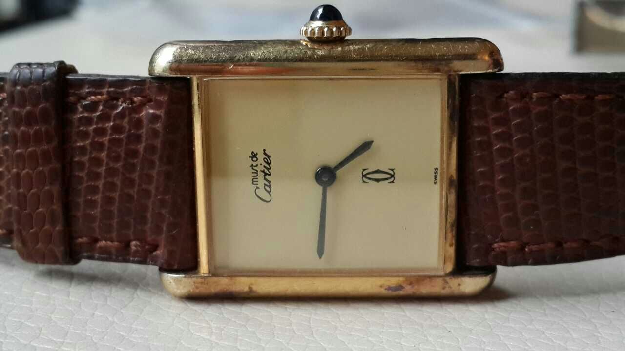 卡地亚paris系列925银包金女表手动机械