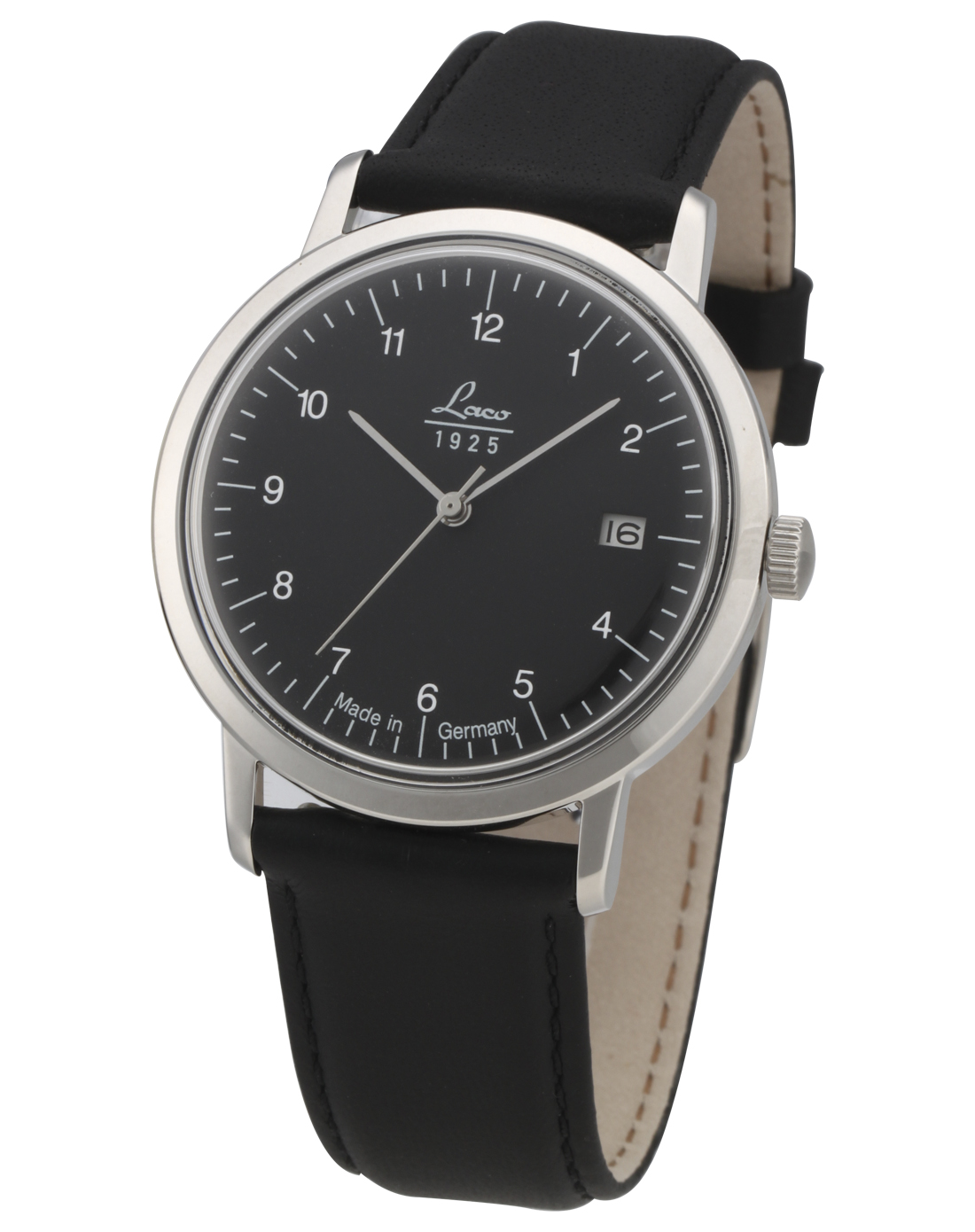 laco朗坤 古典1960s系列自动机械女表黑色皮带 861834