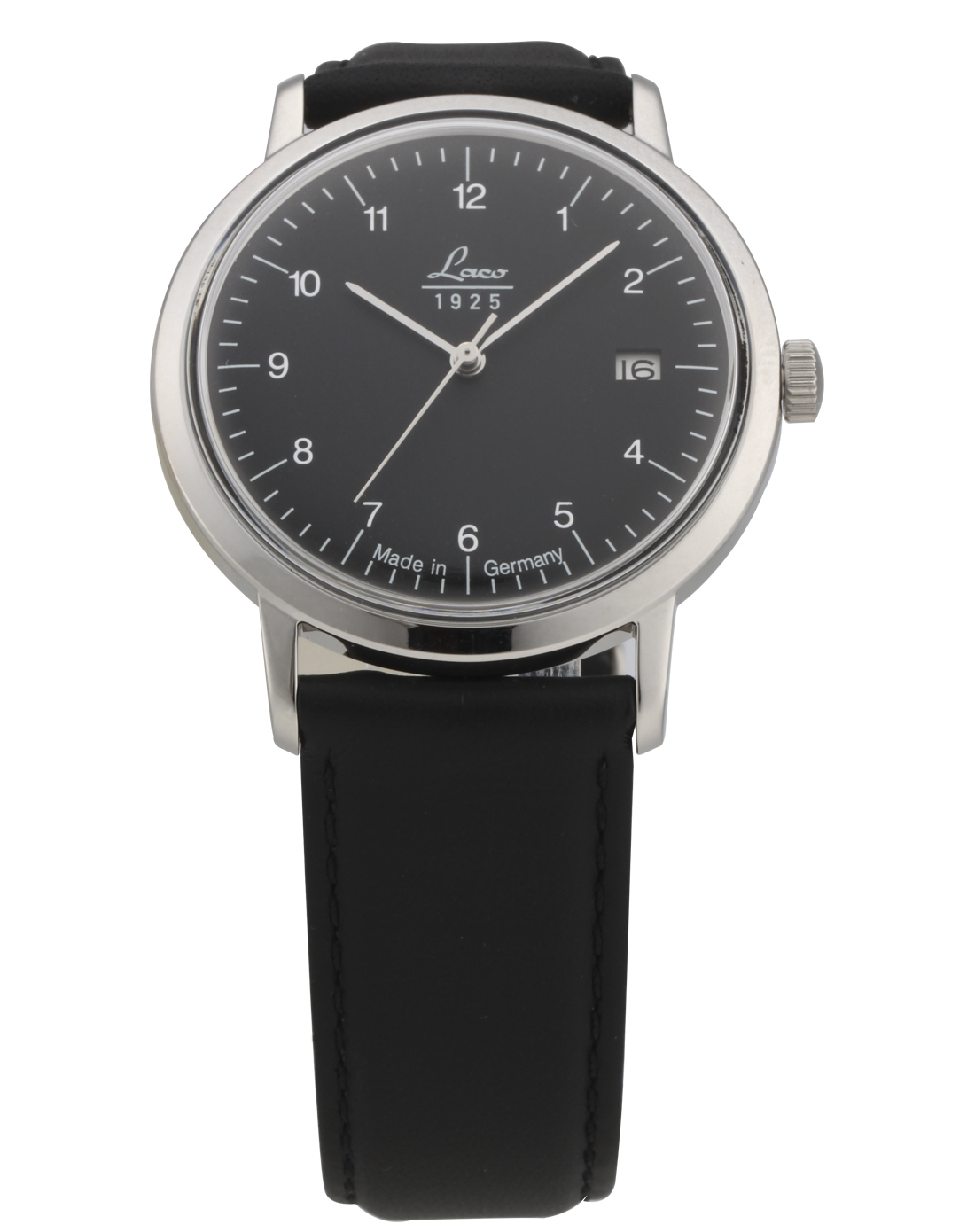 laco朗坤 古典1960s系列自动机械女表黑色皮带 861834
